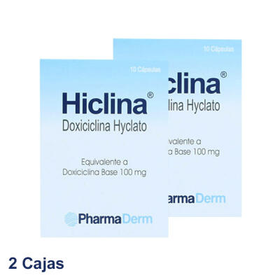 Hiclina 2 cajas 100 mg (caja x 10 Cápsulas)